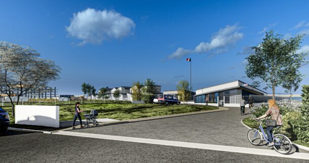 Vue d'ensemble Gendarmerie et logements - Le Hom